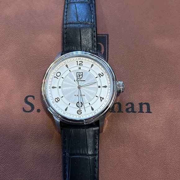 S Coifman Watch With 44mm Ceam Face & Black Leather Band - Picture 4 of 9